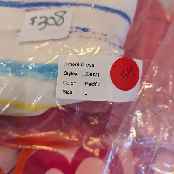 NWT Alden Adair Amora Dress in Caribbean Stripe size Large - Picture 6 of 7